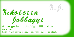 nikoletta jobbagyi business card